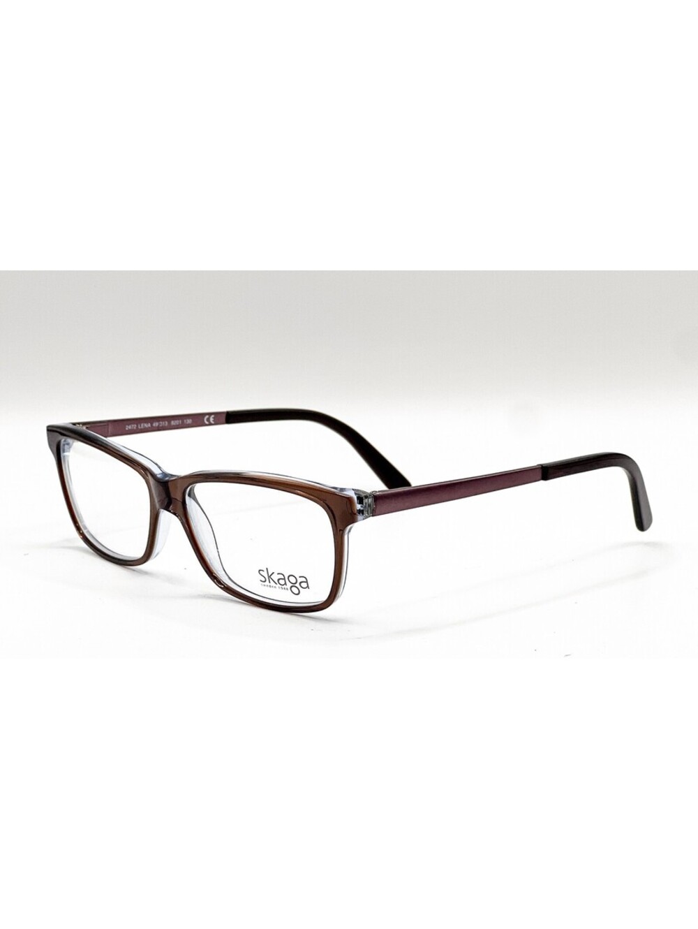 NEW SKAGA 2472 9201 BROWN AUTHENTIC EYEGLASSES 49-13